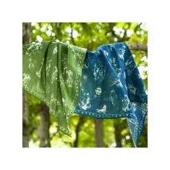 Maison Ghibli Bandana Vivre ensemble bleu - Princesse Mononoké