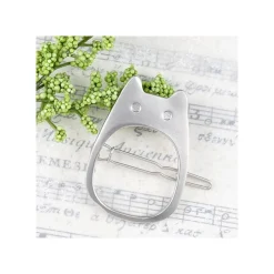 Maison Ghibli Bijou Barette Totoro Blanc Metal- Mon Voisin Totoro