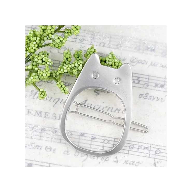 Maison Ghibli Bijou Barette Totoro Blanc Metal- Mon Voisin Totoro