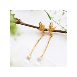 Maison Ghibli Bijou Boucle d’oreilles Clip Totoro Blanc Goutte - Mon Voisin Totoro