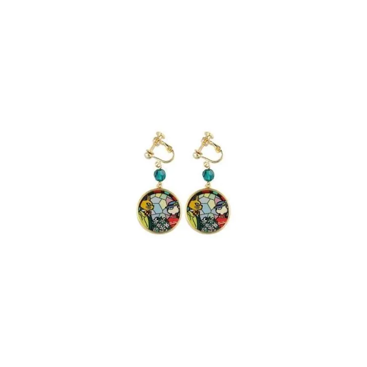 Maison Ghibli Bijou Boucles d’oreilles à clips Louise & Baron Vitrail - Si tu tends