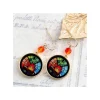 Maison Ghibli Bijou Boucles d’oreilles Calcifer Vitrail- Le Château ambulant