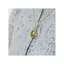Maison Ghibli Bijou Pendentif Louise Et Baron Vitrail - Si tu tends l'oreille