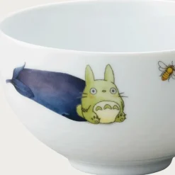 Maison Ghibli Bol 13cm Totoro Aubergine et fleur - Mon Voisin Totoro