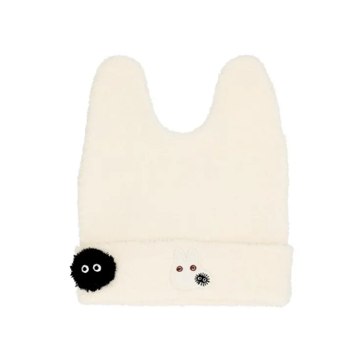 Maison Ghibli Bonnet Laine À Oreilles Totoro Blanc - Mon Voisin Totoro