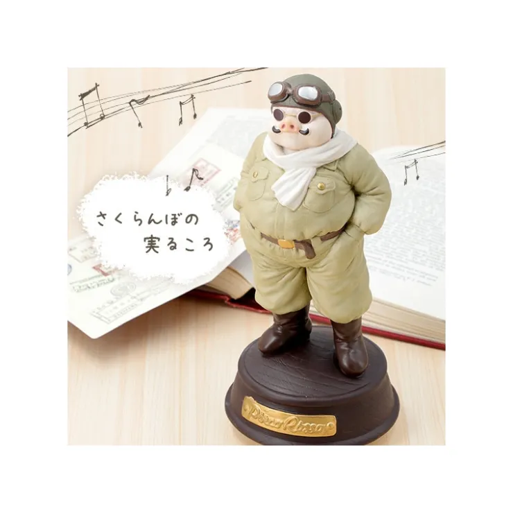 Maison Ghibli Boîte à Musique Marco dans sa tenue d’aviateur - Porco Rosso
