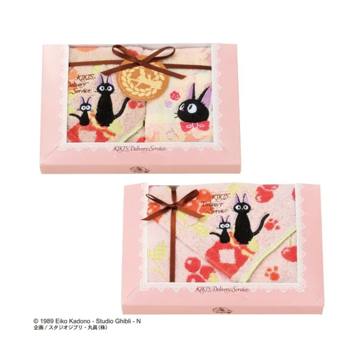 Maison Ghibli Boîte cadeau 3 serviettes Jiji Confitures Fruits Rouges - Kiki la pet