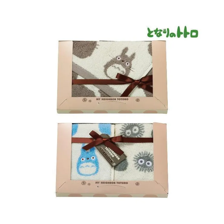 Maison Ghibli Boîte cadeau 3 serviettes Totoro&Noiraudes - Mon Voisin Totoro