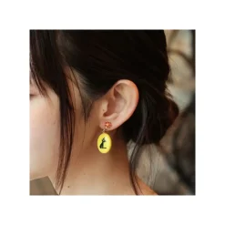 Maison Ghibli Boucles d’oreilles à clips fantaisie jaunes Jiji - Kiki la petite sor