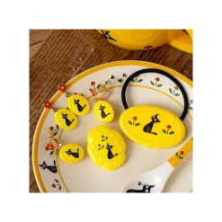 Maison Ghibli Boucles d’oreilles à clips fantaisie jaunes Jiji - Kiki la petite sor