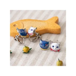 Maison Ghibli Boucles d’oreilles percées Yuki & Lune - Le Royaume des chats