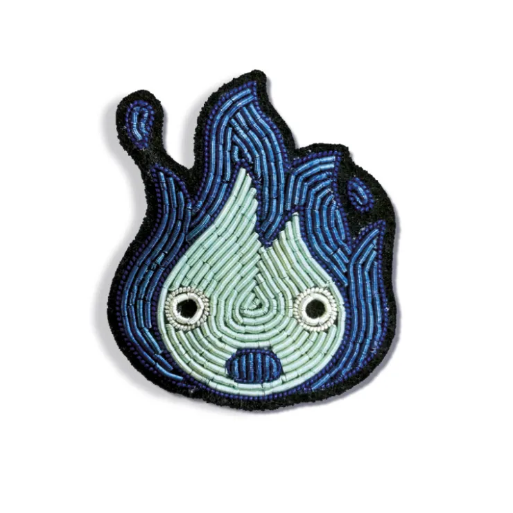 Maison Ghibli Broche Cannetille Calcifer bleu - Le Château Ambulant