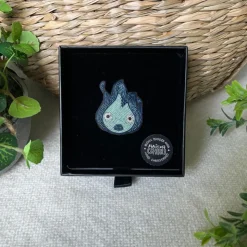 Maison Ghibli Broche Cannetille Calcifer bleu - Le Château Ambulant