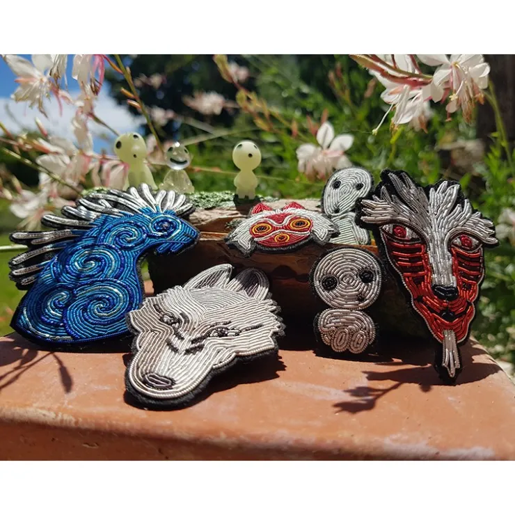 Maison Ghibli Broche cannetille Masque de San - Princesse Mononoké