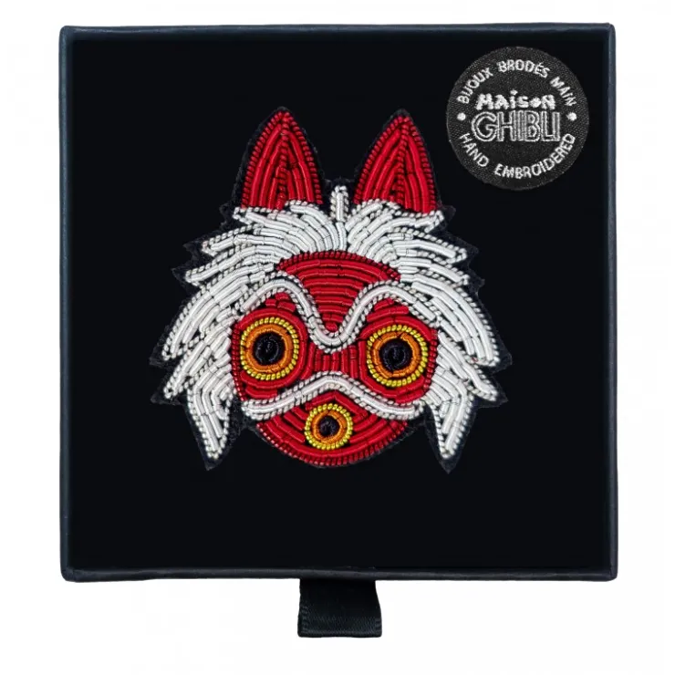 Maison Ghibli Broche cannetille Masque de San - Princesse Mononoké