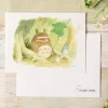 Maison Ghibli Carte de vœux aquarelle 24 x 15,8 cm Printemps - Mon Voisin Totoro