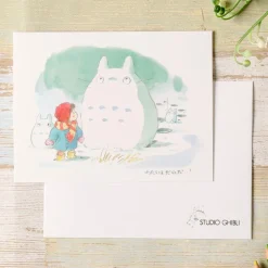Maison Ghibli Carte de vœux aquarelle 24 x 15,8 cm Hiver - Mon Voisin Totoro