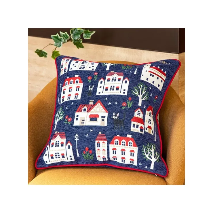 Maison Ghibli Coussin Jiji Maisons 45x45cm - Kiki la petite sorcière