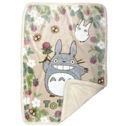 Maison Ghibli Couverture fluffy Totoro Framboise 100x140 cm - Mon Voisin Totoro