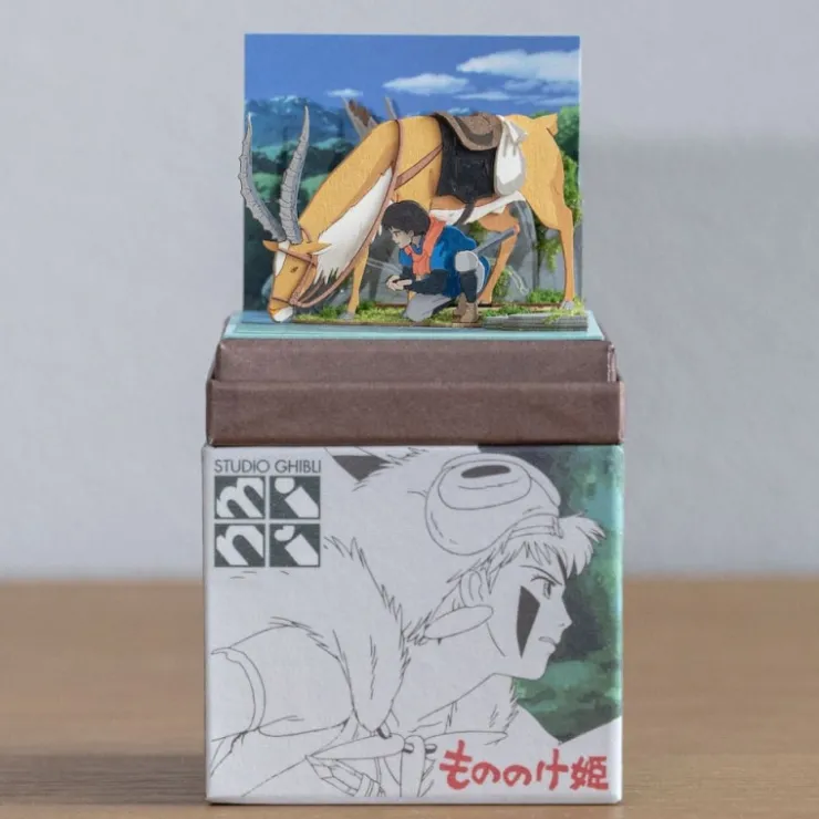 Maison Ghibli Diorama papier Ashitaka et Yakuru -Princesse Mononoké