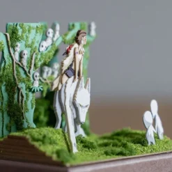 Maison Ghibli Diorama papier San, Moro et Kodama -Princesse Mononoké