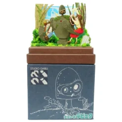 Maison Ghibli Diorama papier Sheeta & Pazu avec Robot Soldat - Le Château dans le c