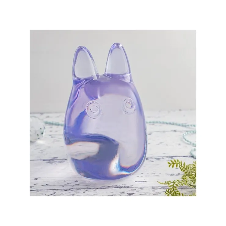Maison Ghibli Figurine Cristal Pourpre Totoro Blanc - Mon Voisin Totoro