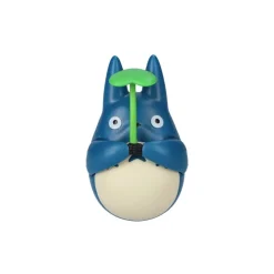 Maison Ghibli Figurine Culbuto Totoro Bleu avec feuille - Mon Voisin Totoro
