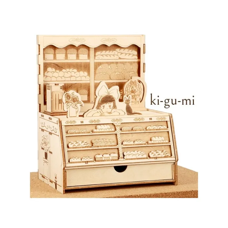 Maison Ghibli Maquette en bois Kigumi Boulangerie - Kiki la petite sorcière