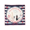 Maison Ghibli Mini Serviette bleue marine à rayures 25x25 - Kiki la petite sorcière