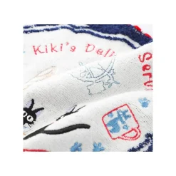 Maison Ghibli Mini Serviette bleue marine à rayures 25x25 - Kiki la petite sorcière