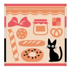 Maison Ghibli Mini Serviette Boulangerie de Jiji 25x25 cm - Kiki la petite sorcière