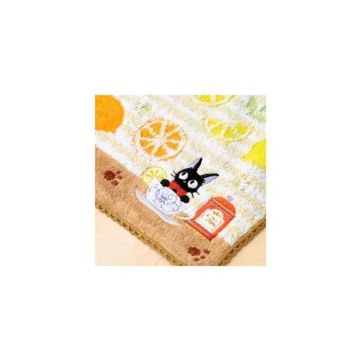 Maison Ghibli Mini Serviette jaune L’heure du Goûter 23×23 - Kiki la petite sorcièr