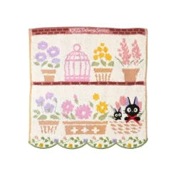 Maison Ghibli Mini Serviette Jiji et ses fleurs préférées 25x25 - Kiki la petite so