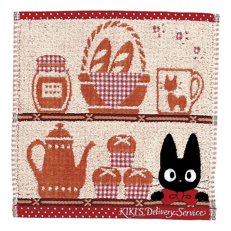 Maison Ghibli Mini Serviette Jiji Étagères 25x25 cm - Kiki la petite sorcière