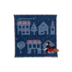 Maison Ghibli Mini Serviette La nuit du départ 25x25 cm - Kiki la petite sorcière