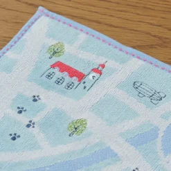Maison Ghibli Mini Serviette Plan de la ville 25x25 cm - Kiki la petite sorcière