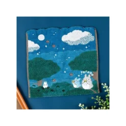 Maison Ghibli Mini Serviette Sous la lune 25x25 cm - Mon Voisin Totoro