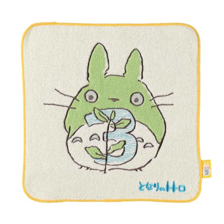 Maison Ghibli Mini Serviette Totoro anniversaire 3 25x25 cm - Mon Voisin Totoro