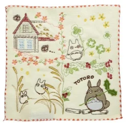Maison Ghibli Mini Serviette Totoro dans le jardin 25x25 cm - Mon Voisin Totoro