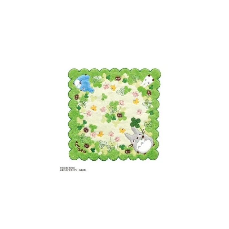 Maison Ghibli Mini Serviette Totoro Trèfle 25 x 25 cm - Mon Voisin Totoro
