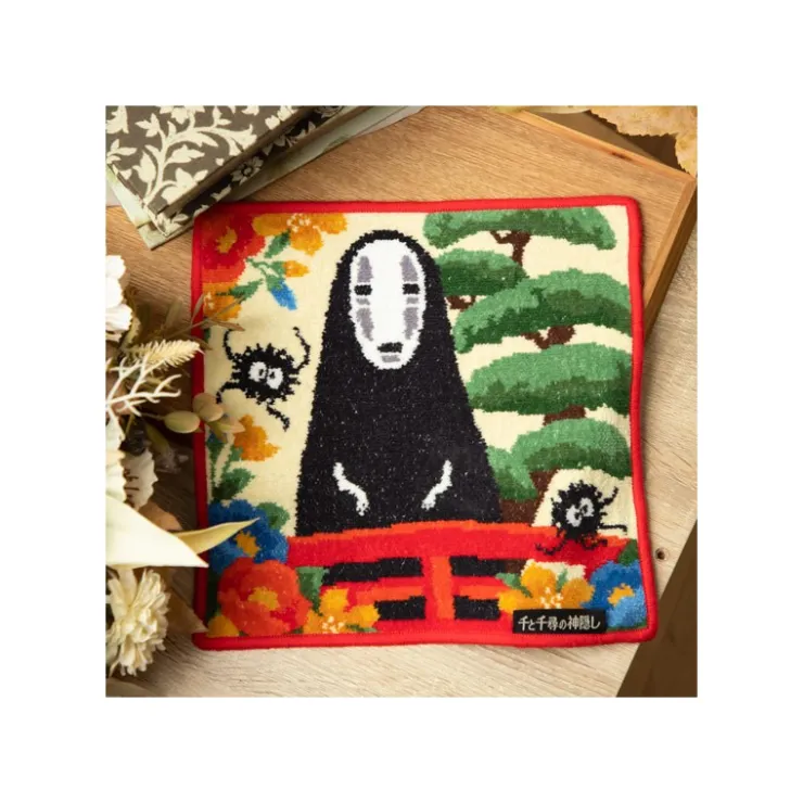 Maison Ghibli Mini-serviette brodée Pont d'Arubaya 25x25 cm - Le Voyage de Chihiro