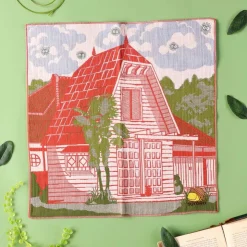 Maison Ghibli Mouchoir Imabari Maison de Satsuki & Mei 40x40 cm - Mon Voisin Totor