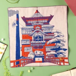 Maison Ghibli Mouchoir Imabari Palais d’Arubaya 40x40 cm - Le Voyage de Chihiro