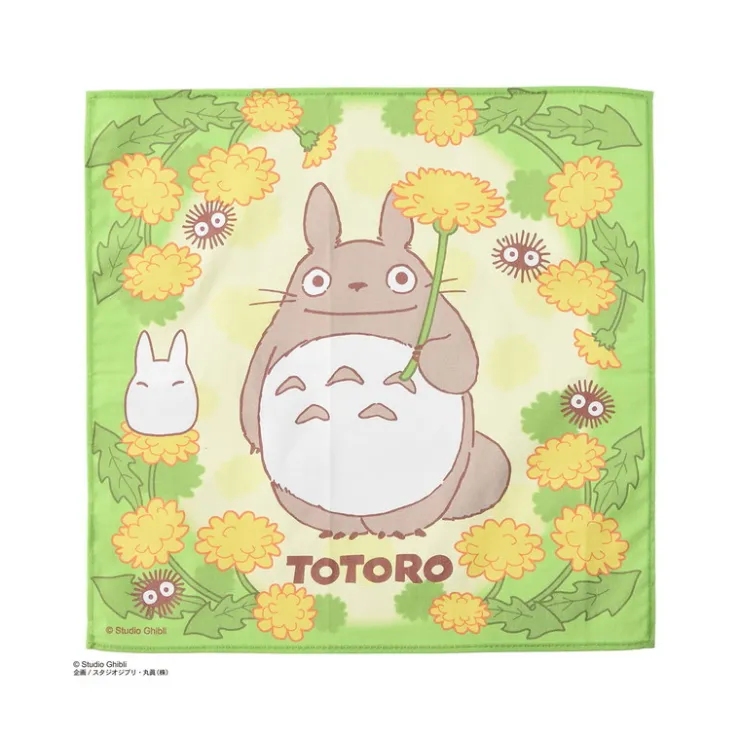 Maison Ghibli Mouchoir Silhouette Totoro Pissentlit 43 x 43 cm - Mon VoisinTotoro
