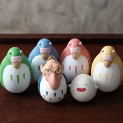 Maison Ghibli Pack 2 Figurines Roly-poly Perruches Rouge & Jaune - Le Garçon et le