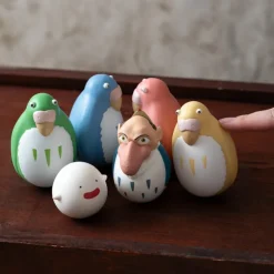 Maison Ghibli Pack 2 Figurines Roly-poly Héron & Warawara - Le Garçon et le Héron