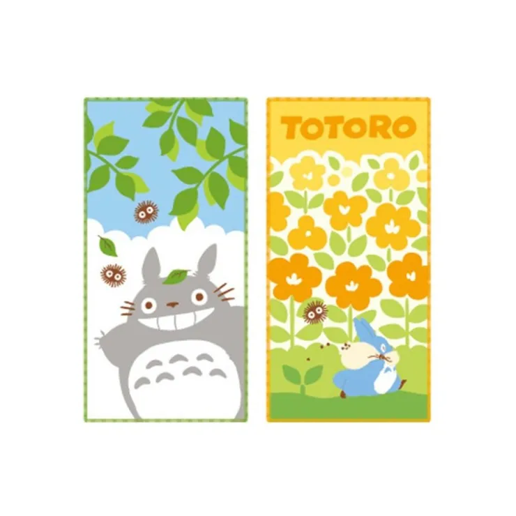 Maison Ghibli Pack 2 Mini-Serviettes Totoro Gris et Bleu 20 x 10 cm - Mon Voisin To