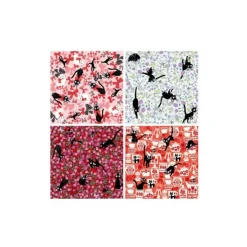 Maison Ghibli Papier Chiyogami Jiji & Fleurs - Kiki la petite sorcière