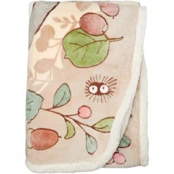 Maison Ghibli Plaid Feuilles et noisettes 70x100 cm - Mon Voisin Totoro